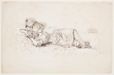 Bergère se reposant